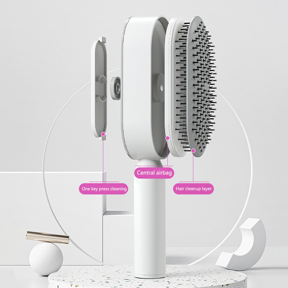 ALTIN™ Selbstreinigende 3-in-1 Massage-Haarbürste mit Luftkissen – Anti-Statik & Schmerzfrei