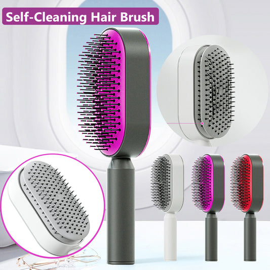 ALTIN™ Selbstreinigende 3-in-1 Massage-Haarbürste mit Luftkissen – Anti-Statik & Schmerzfrei