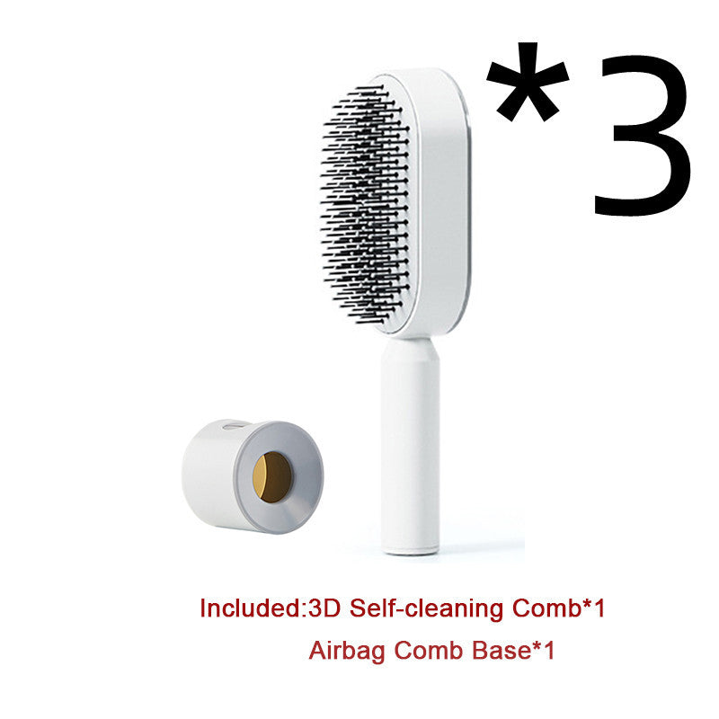 ALTIN™ Selbstreinigende 3-in-1 Massage-Haarbürste mit Luftkissen – Anti-Statik & Schmerzfrei