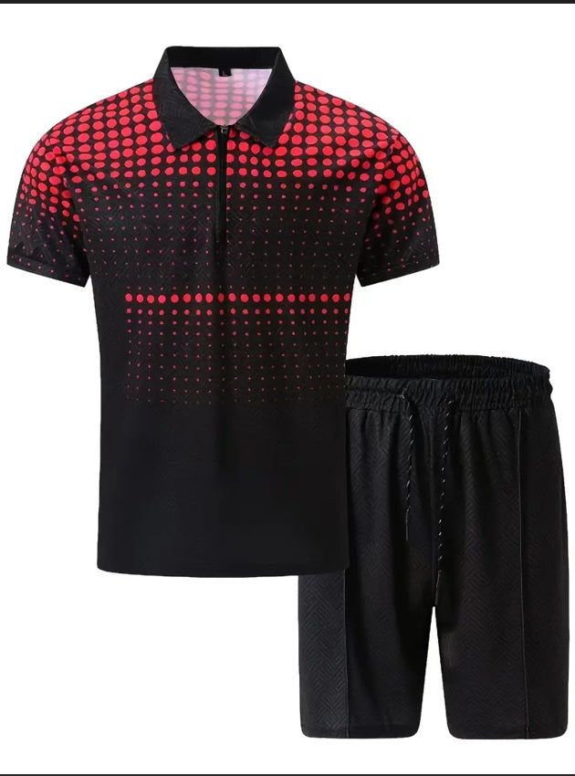 ALTIN™ Herren Sommer Polo-Set – Kurzarmshirt & Shorts – Atmungsaktiv & Bequem