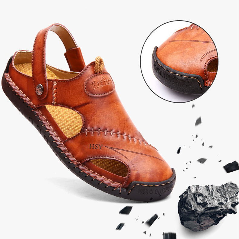 ALTIN™ Herren Leder-Sandalen – Atmungsaktiv, rutschfest & handgenäht