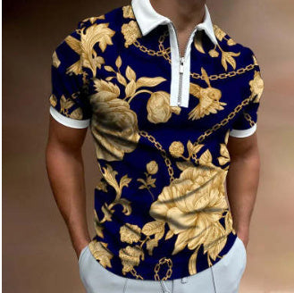 ALTIN™ Herren Polohemd mit Streifenmuster – Kurzarm, Klassischer Kragen, Sommerstyle