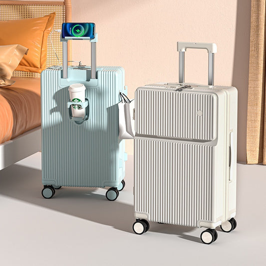 ALTIN™ Multifunktionaler Handgepäck Koffer – 20/22 Zoll, USB & Tassenhalter, Leicht & Stylisch
